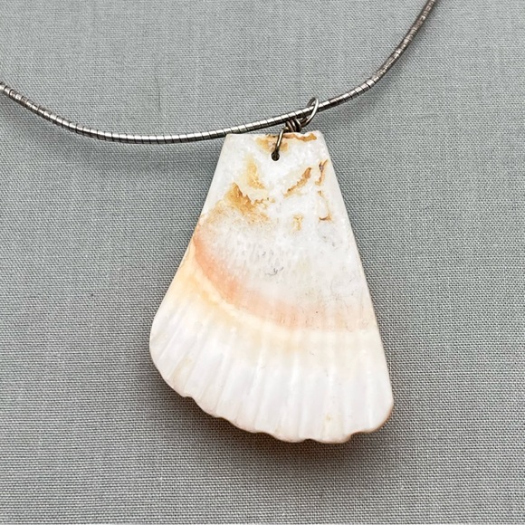 Italy 925 Sterling Necklace w/Spiny Oyster Shell & Turquoise Inlay Pendant - Picture 10 of 17